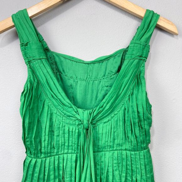 Diane Von Furstenberg Silk Dress Sz 2 Cocktail Party Garden Wedding Guest Green - Picture 4 of 12